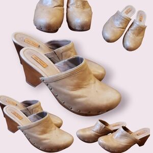 Miz Mooz Leather Clogs, Size 9